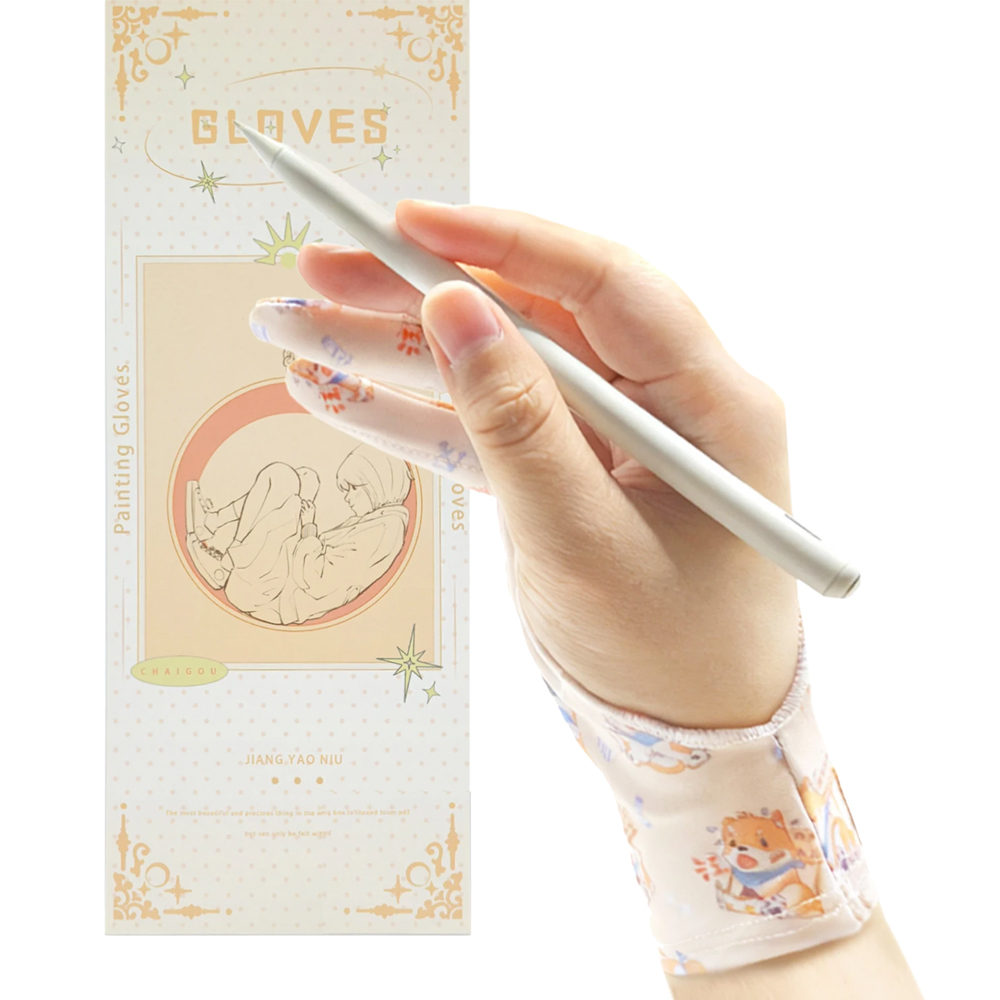 Smart Pen Digital - iPad/グラフィック描画タブレット用3層滑り止めグローブ HUION /WACOM/XP-PEN、スケッチ絵画アート学生用描画グローブ