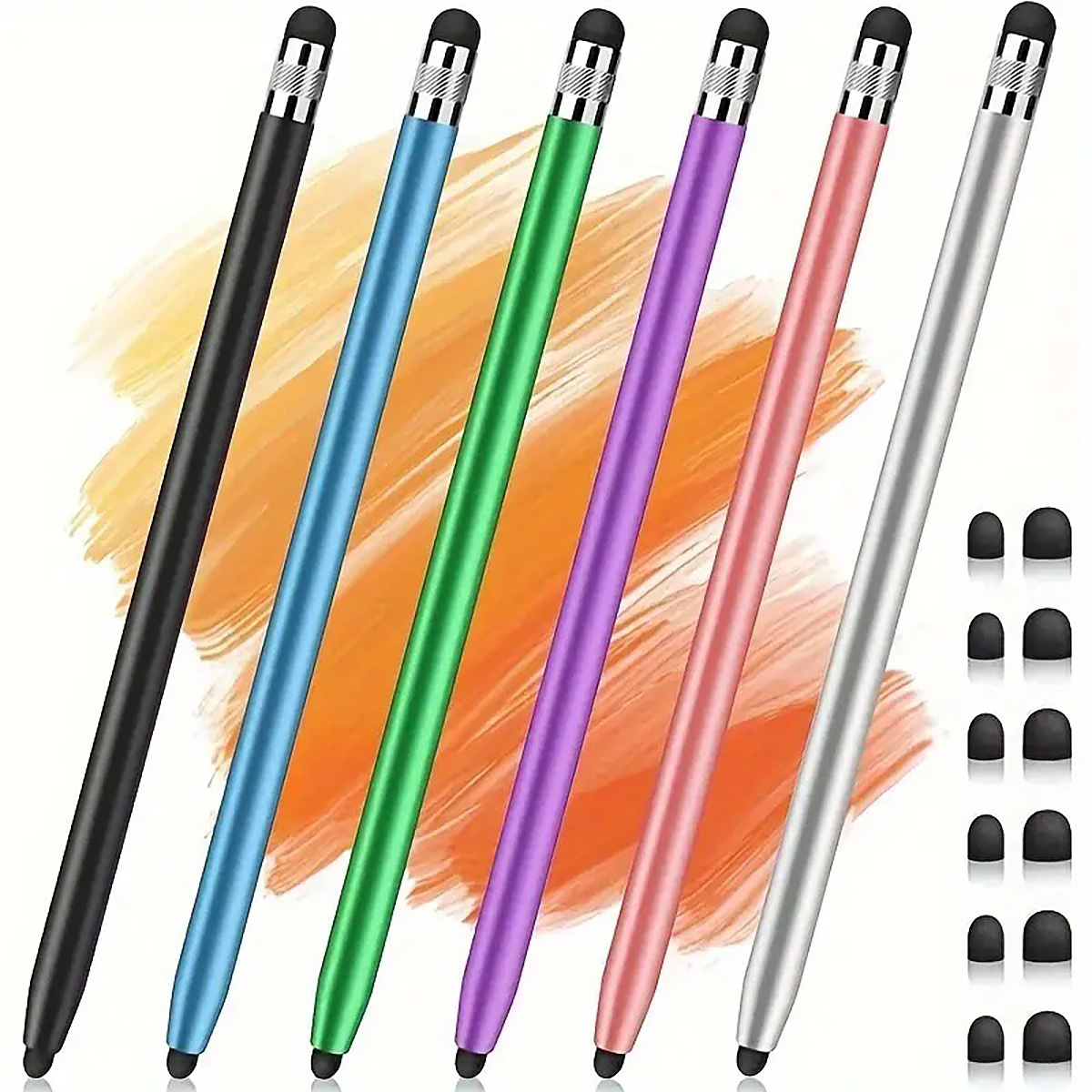 Smart Pen Digital - タッチスクリーン用スタイラスペン、iPad、Android、Chromebookタブレット、その他の静電容量式タッチスクリーンデバイスに適しています、高感度で精密、傷がつきにくい、ゴム製のペン先。