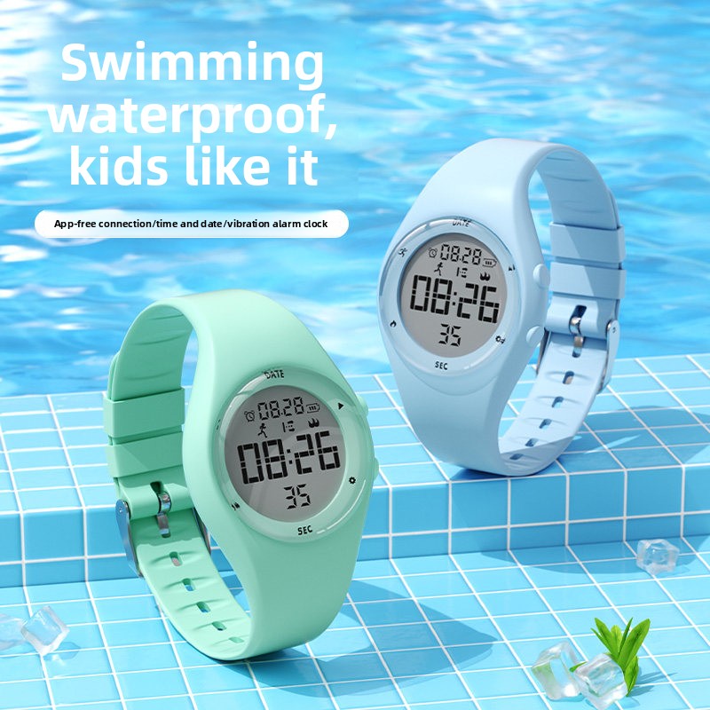 Smart Watch Kids - 2026年ニューキッズティーンズスマートウォッチ、アプリ不要、防水、水泳タイマー、歩数計、ナイトライト、スポーツバンド、シンプルな韓国風、ユニセックス