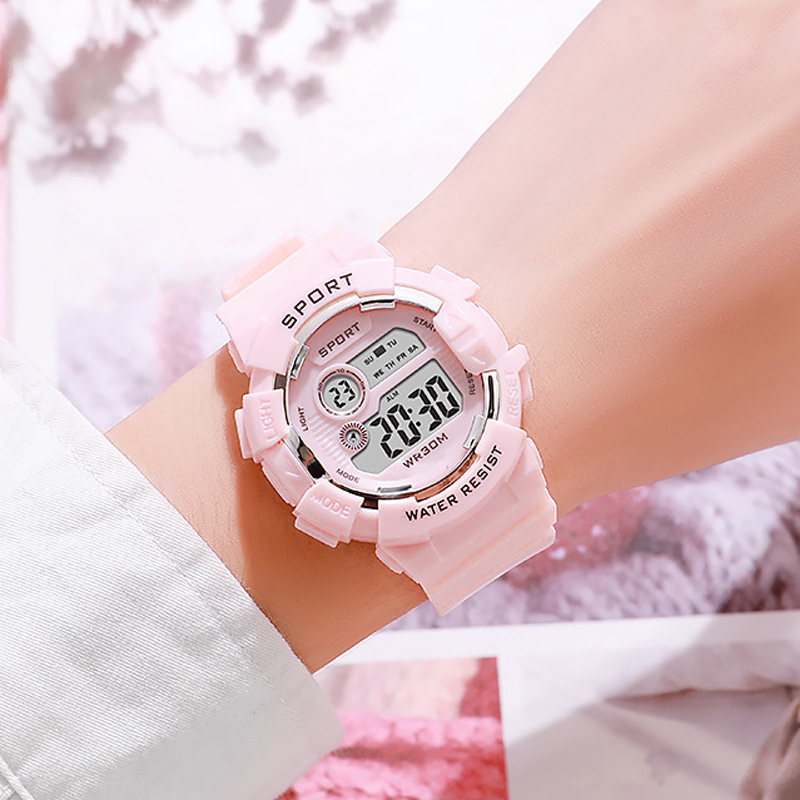 Smart Watch Kids - ファッションキッズ腕時計発光防水スポーツデジタル腕時計目覚まし時計腕時計少年少女学生スマート電子時計ギフト