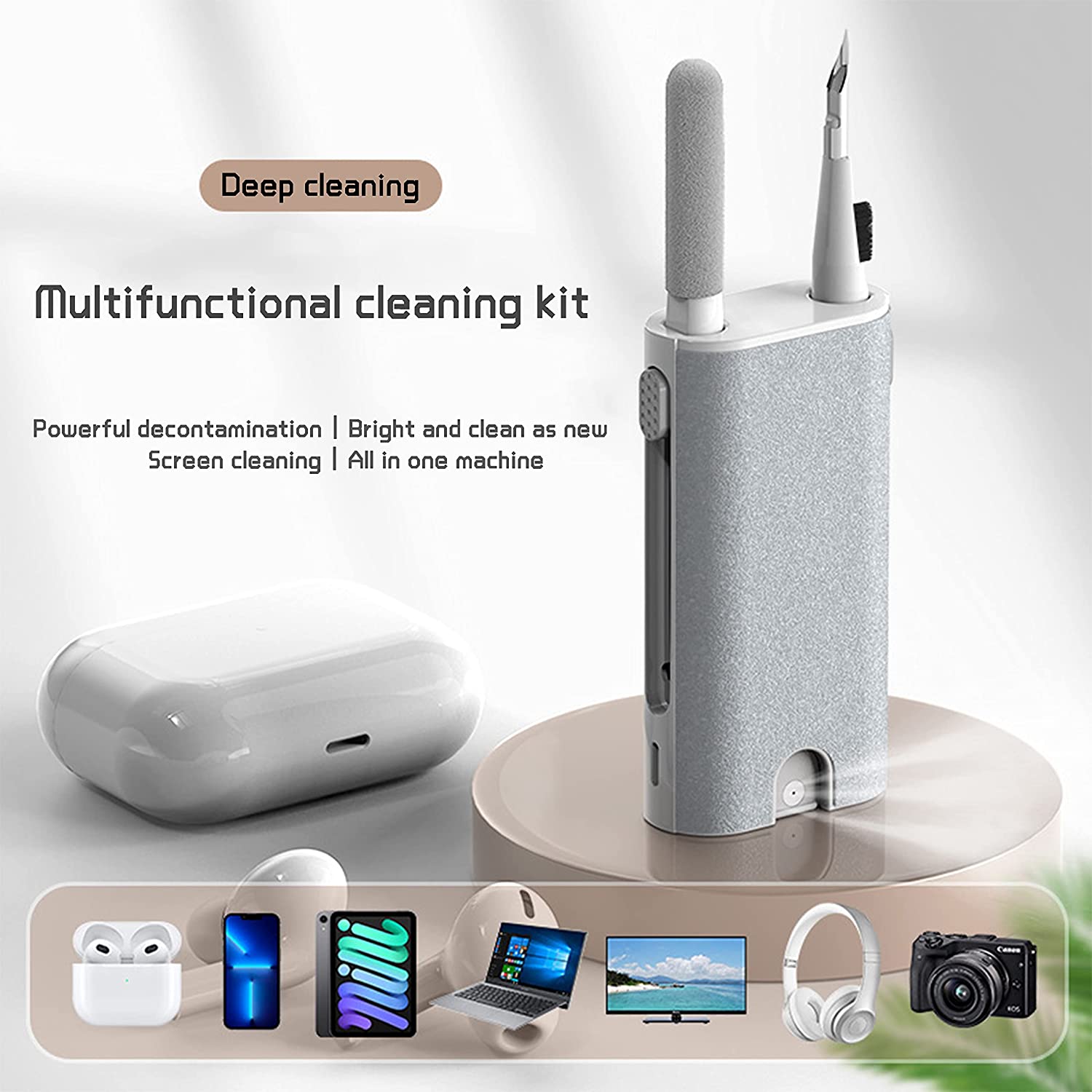 Smart Pen Digital - 5 in 1 イヤホンクリーナーブラシキットカメラ電話タブレットラップトップテレビ画面クリーニングツールヘッドセットクリーニングペン Airpod Pro