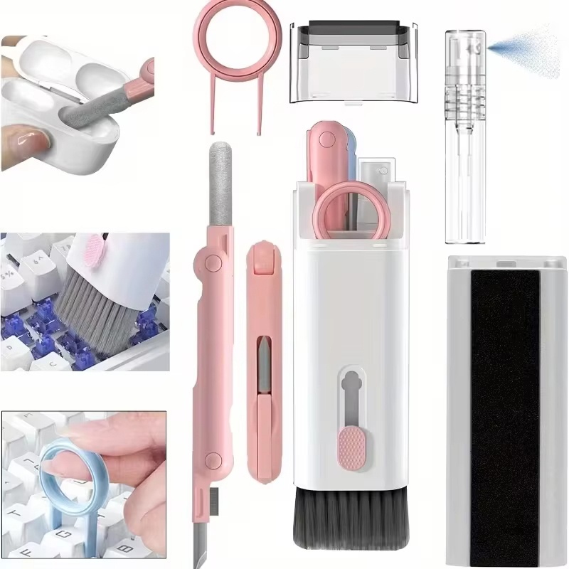 Smart Pen Digital - 7 in 1イヤホンクリーナーブラシキット、キーボードクリーニングペン、キーキャッププラー、AirPods、ヘッドセット、ラップトップ、タブレットPC、コンピューター、電話、カメラ用