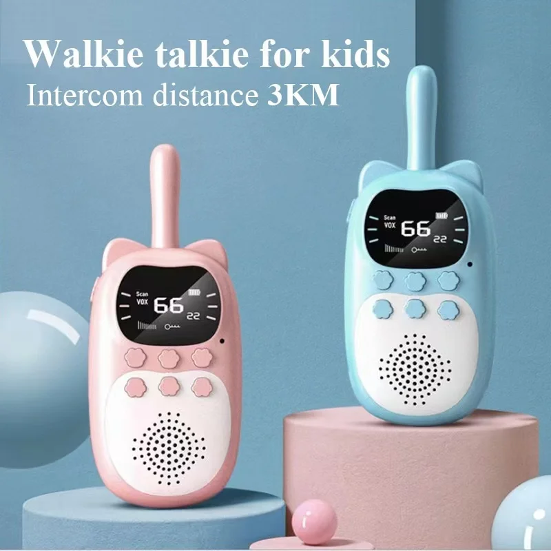 Electronics Gadgets To Gift - 子供用スパイガジェットベビーラジオ電話3km範囲クリスマス誕生日プレゼント男の子女の子子供用トランシーバー2個電子玩具