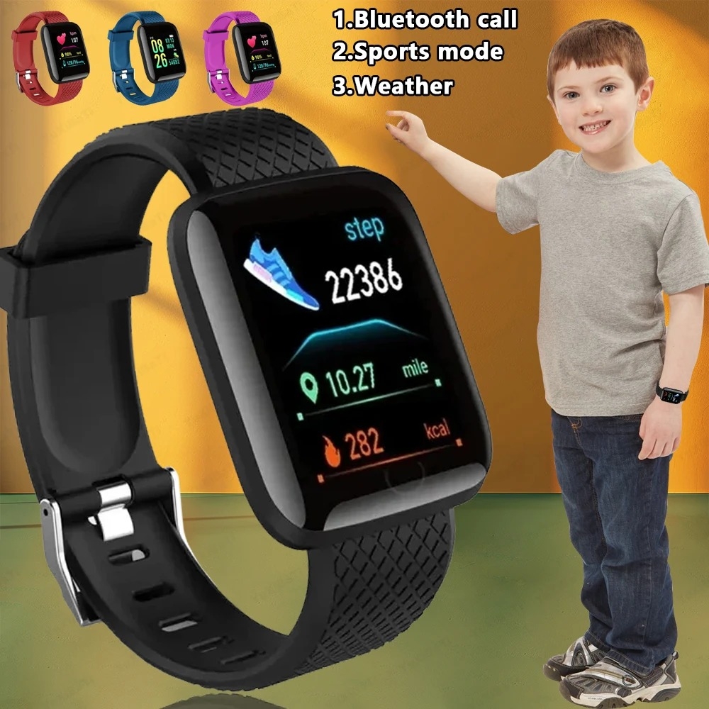 Smart Watch Kids - 2024 新多機能スマートウォッチ子供男性女性メッセージリマインド音楽制御スポーツステップカロリー 116 スマートウォッチ目覚まし時計