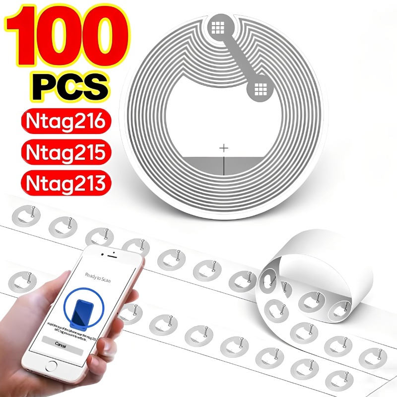 Nfc Tag Programmable - 100/5 個 NTAG213/NTAG215/NTAG216 NFC タグ粘着 NFC