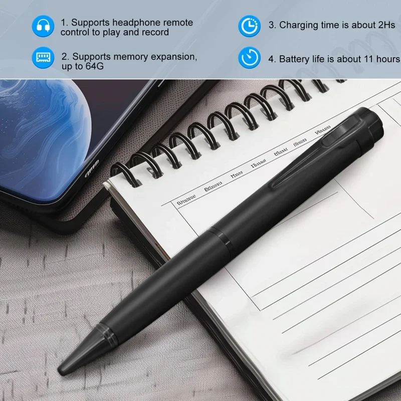 デジタル起動ペンボイスレコーダー 8G-128G ミニプロフ - Voice Recorder Pen のレビューと価格