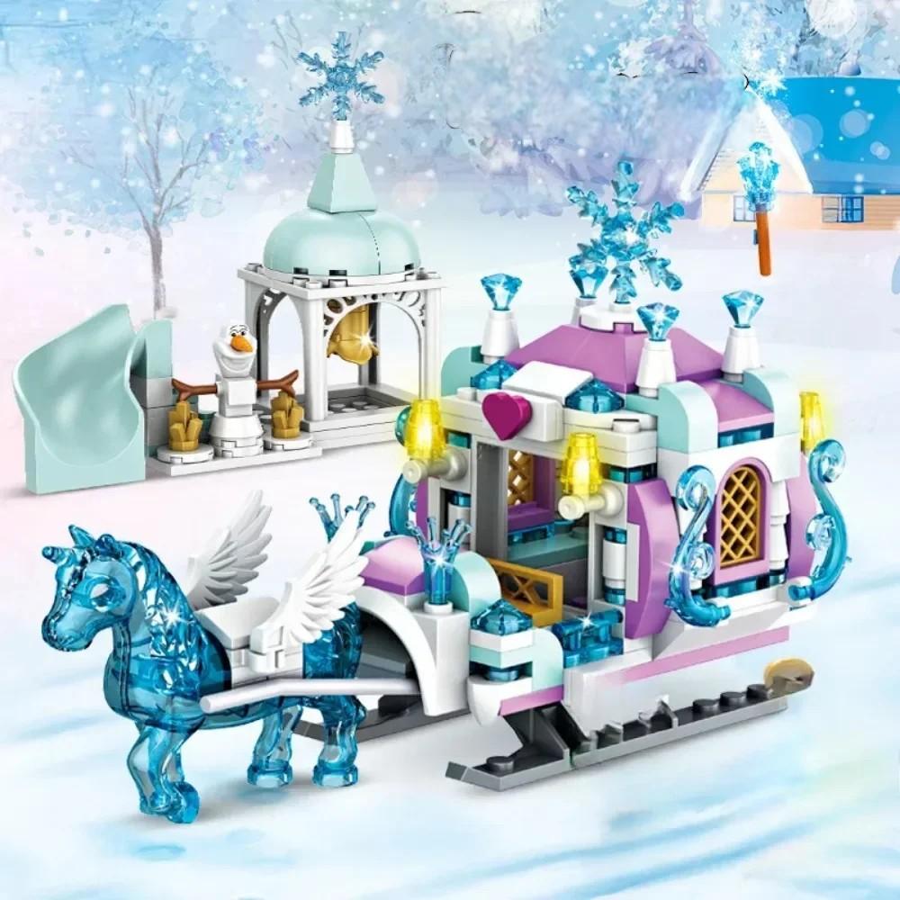 350個の氷の女王の城ビルディングブロックセット、プリンセス - Elsa Gadget のレビューと価格
