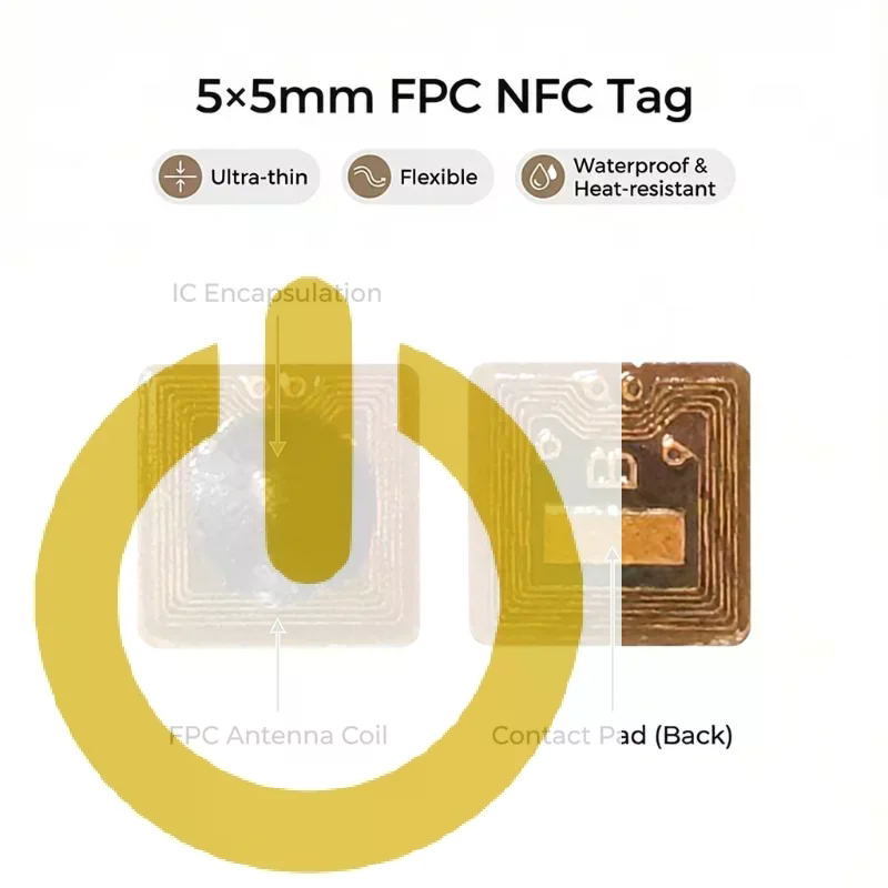 1/5/10 個プログラム可能な 5*5 ミリメートルマイク - Nfc Tag Programmable のレビューと価格