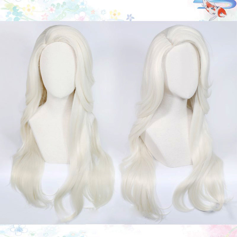 エルザのコスプレウィッグ,雪の氷,長いウェーブ,耐熱性人工毛 - Elsa Gadget のレビューと価格