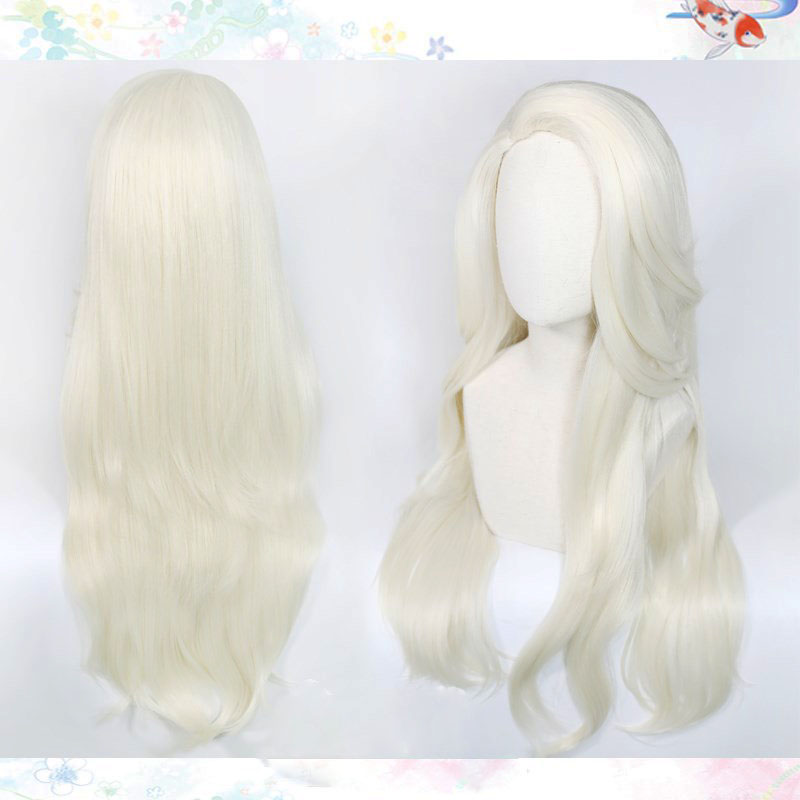 エルザのコスプレウィッグ,雪の氷,長いウェーブ,耐熱性人工毛 - Elsa Gadget のレビューと価格