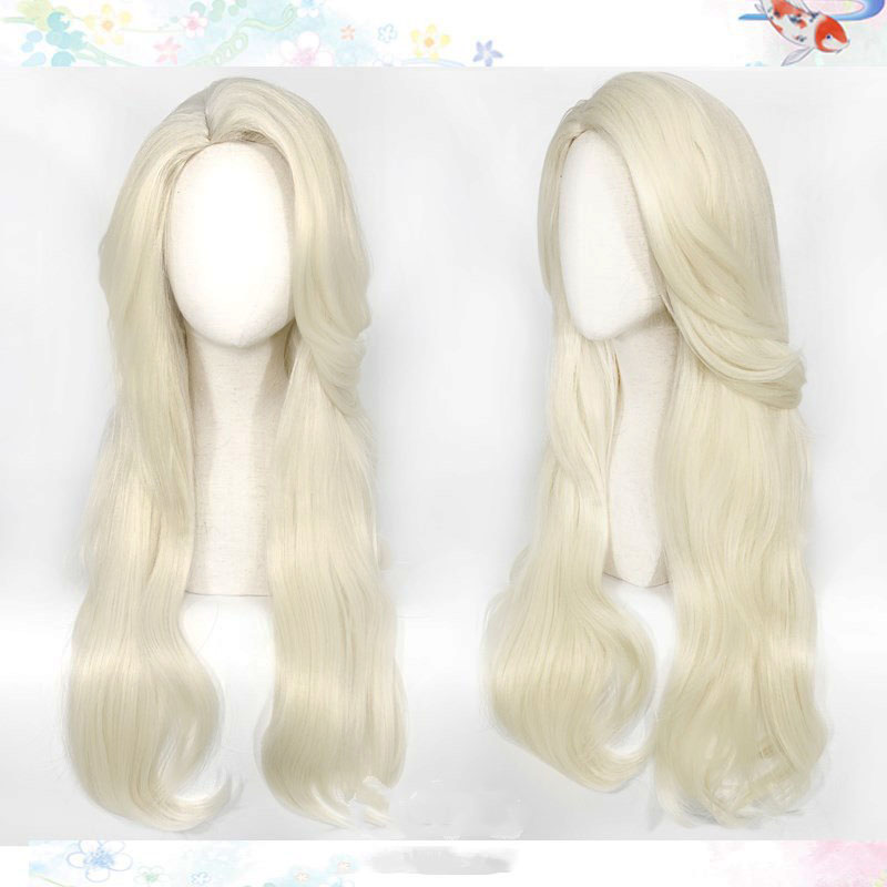 エルザのコスプレウィッグ,雪の氷,長いウェーブ,耐熱性人工毛 - Elsa Gadget のレビューと価格
