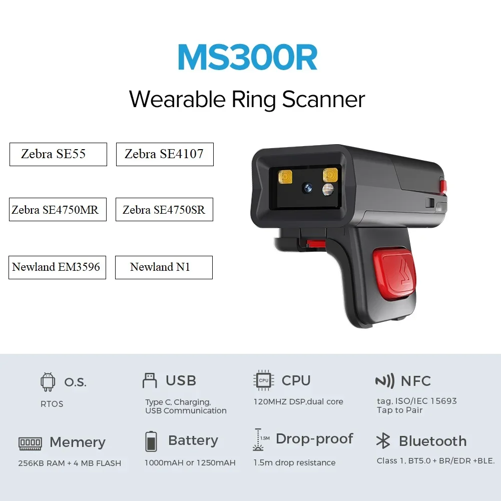 MEFERI MS300R ワイヤレスBluetoothミニ - Barcode Scanner Wireless のレビューと価格