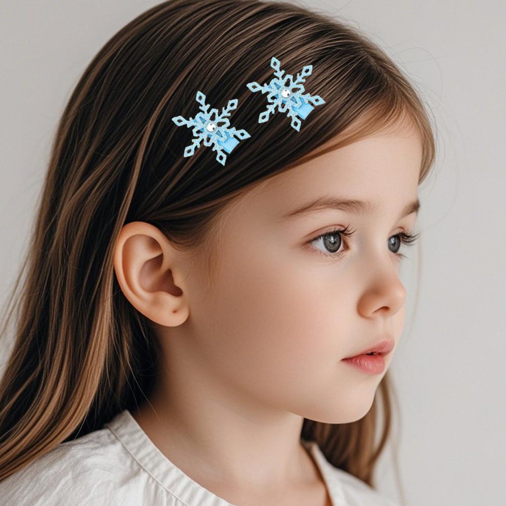 2 個冬新冷凍スノーフレークヘアピン子供用ヘアクリップエルサ - Elsa Gadget のレビューと価格