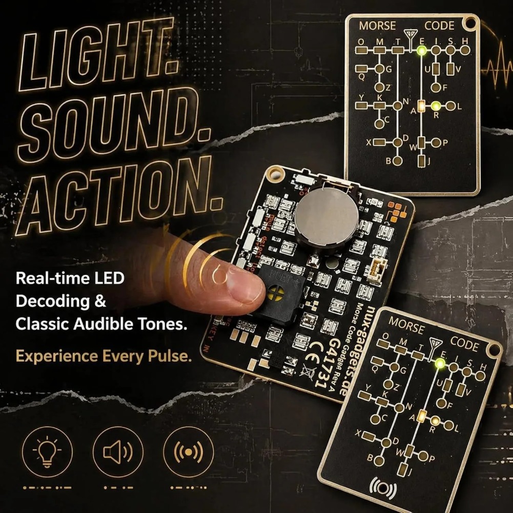 ポータブルモールス信号トレーナーカード LED 電子学習ツー - Electronics Gadgets To Gift のレビューと価格