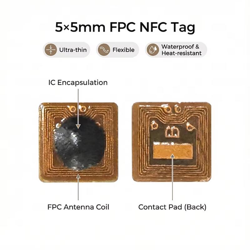 1/5/10 個プログラム可能な 5*5 ミリメートルマイク - Nfc Tag Programmable のレビューと価格