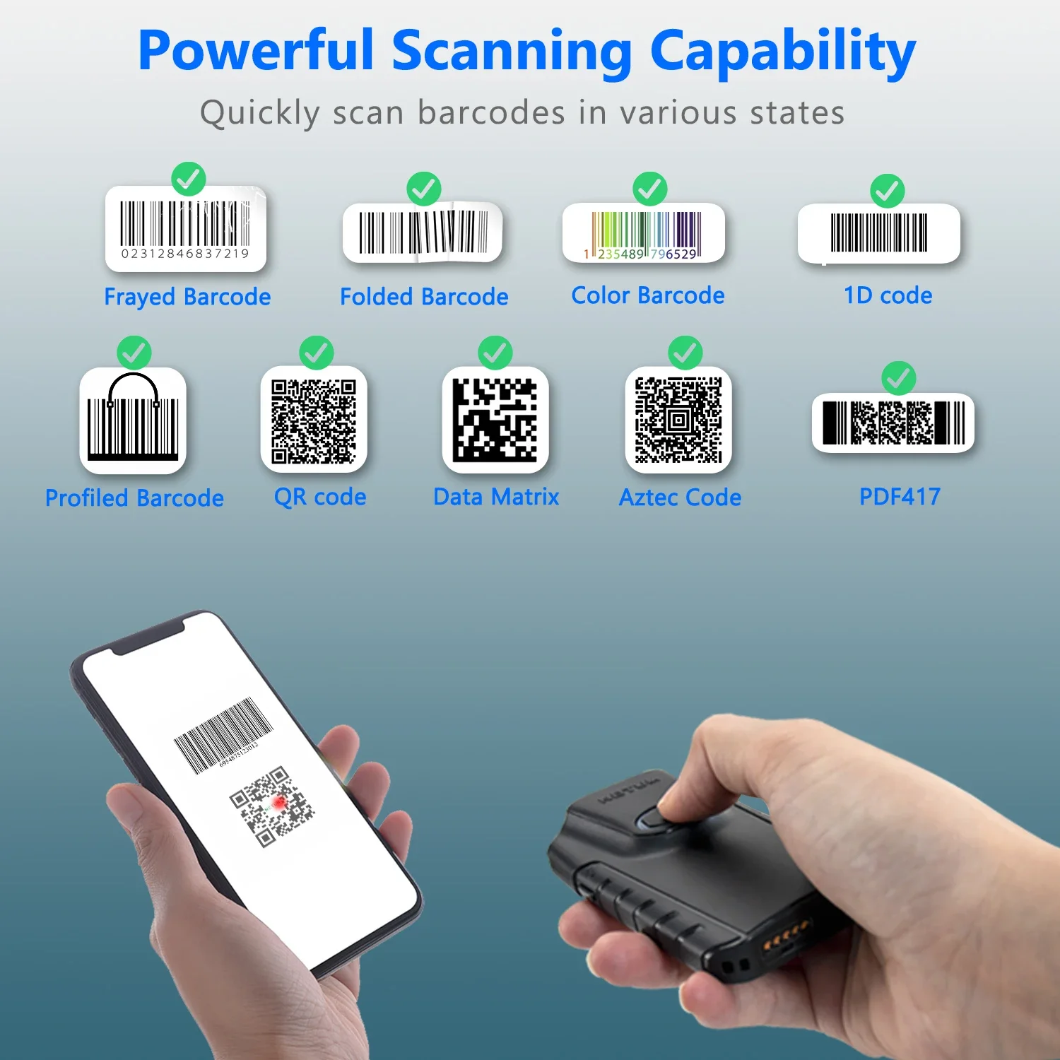 Netum E800 QRコードリーダー スマホ背面クリップ - Barcode Scanner Wireless のレビューと価格