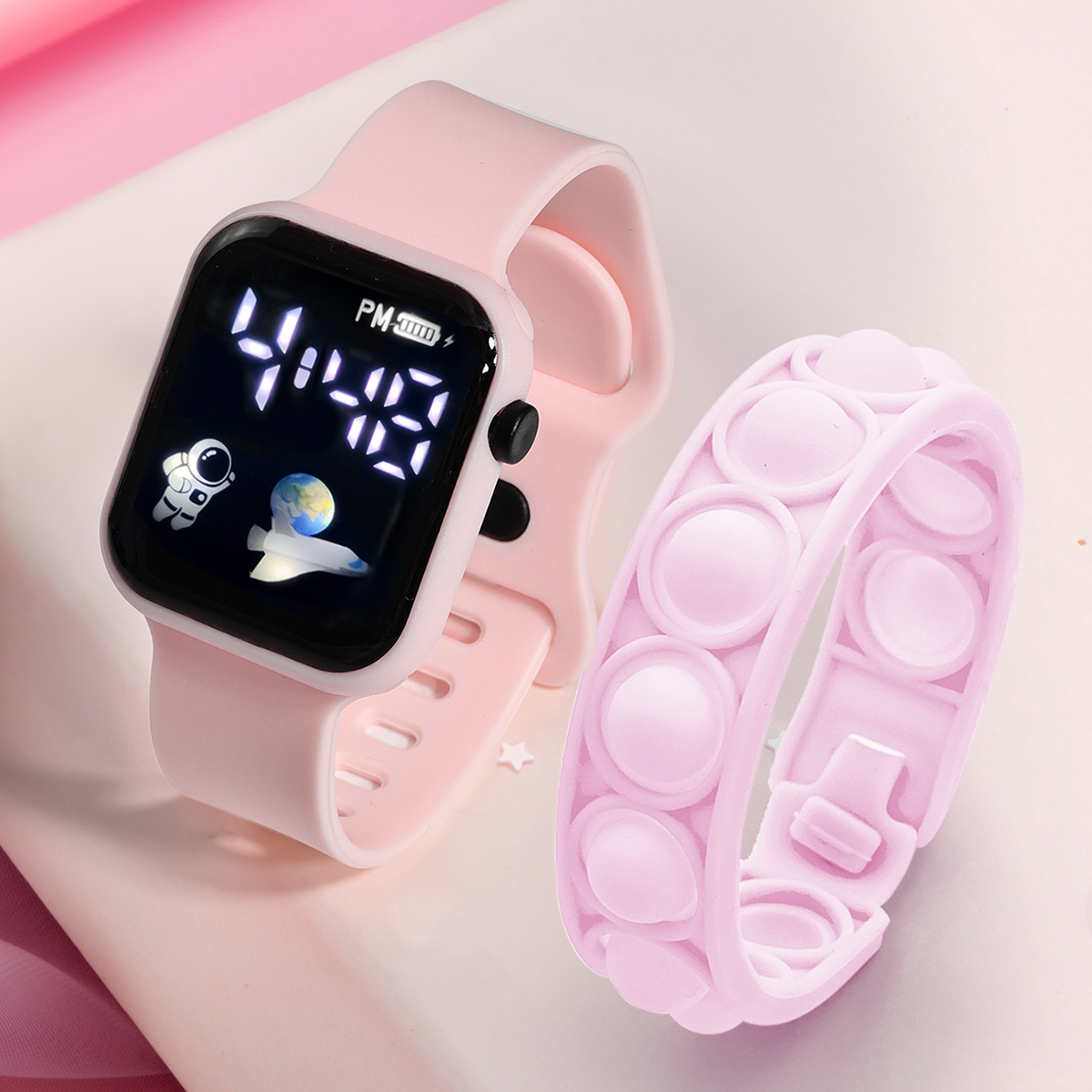 子供用電子スポーツウォッチ,シンプルでファッショナブルなブレ - Smart Watch Kids のレビューと価格